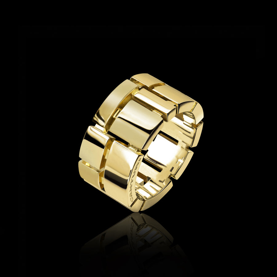 Cubism 11mm ring in 18ct yellow gold by Stefano Canturi