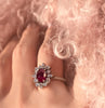 Stella diamond and ruby ring in 18ct white gold by Stefano Canturi