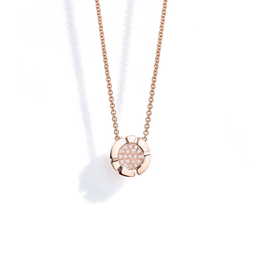 Regina pave diamond pendant in 18ct pink gold by Stefano Canturi