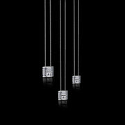 Cubism diamond necklaces set in 18ct white gold by Stefano Canturi