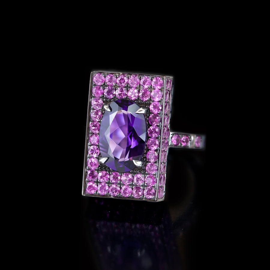Captivo amethyst and pink sapphire ring by Stefano Canturi