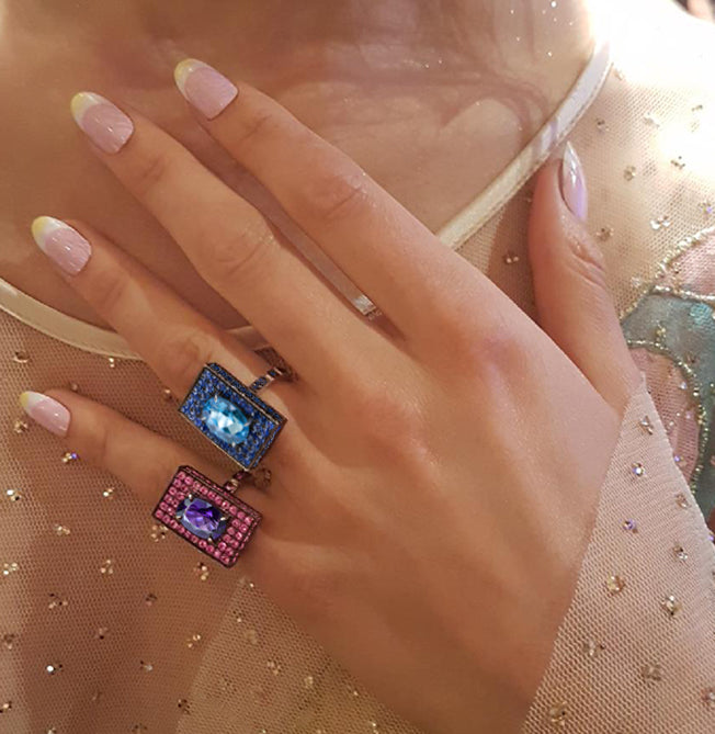 Captivo topaz, sapphire, amethyst gemstone rings by Stefano Canturi