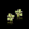 Cubism Colourburst diamond and peridot earrings in 18ct yellow gold by Stefano Canturi