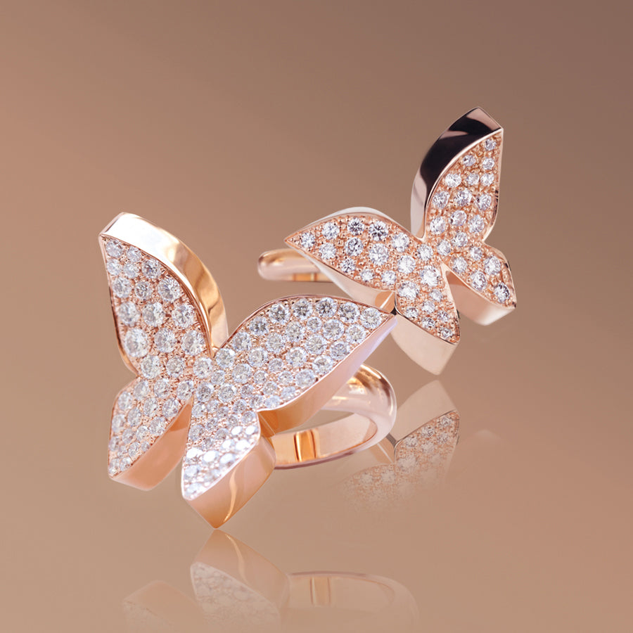 Odyssey diamond Butterfly rings by Stefano Canturi